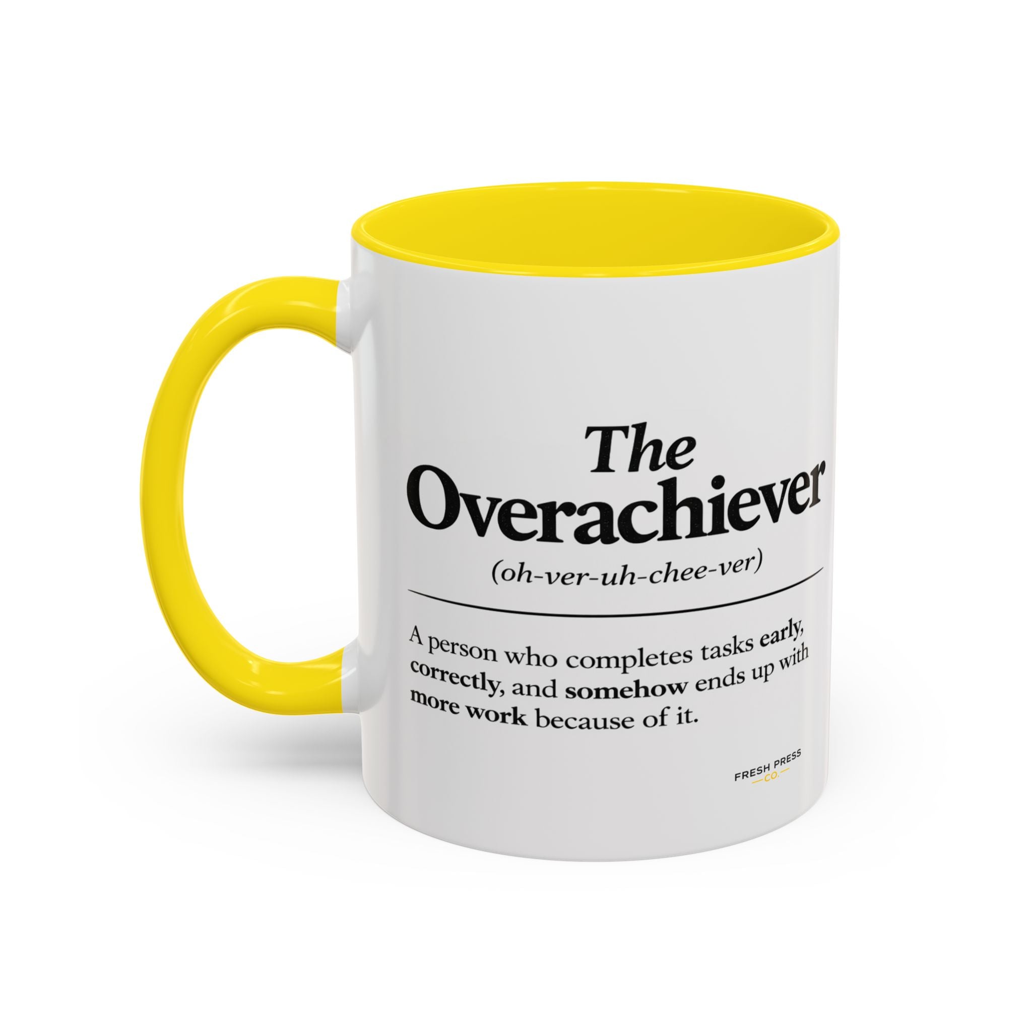 "The Overachiever" Coffee Mug - Barista Emoji Coffee Mug (11/15oz)