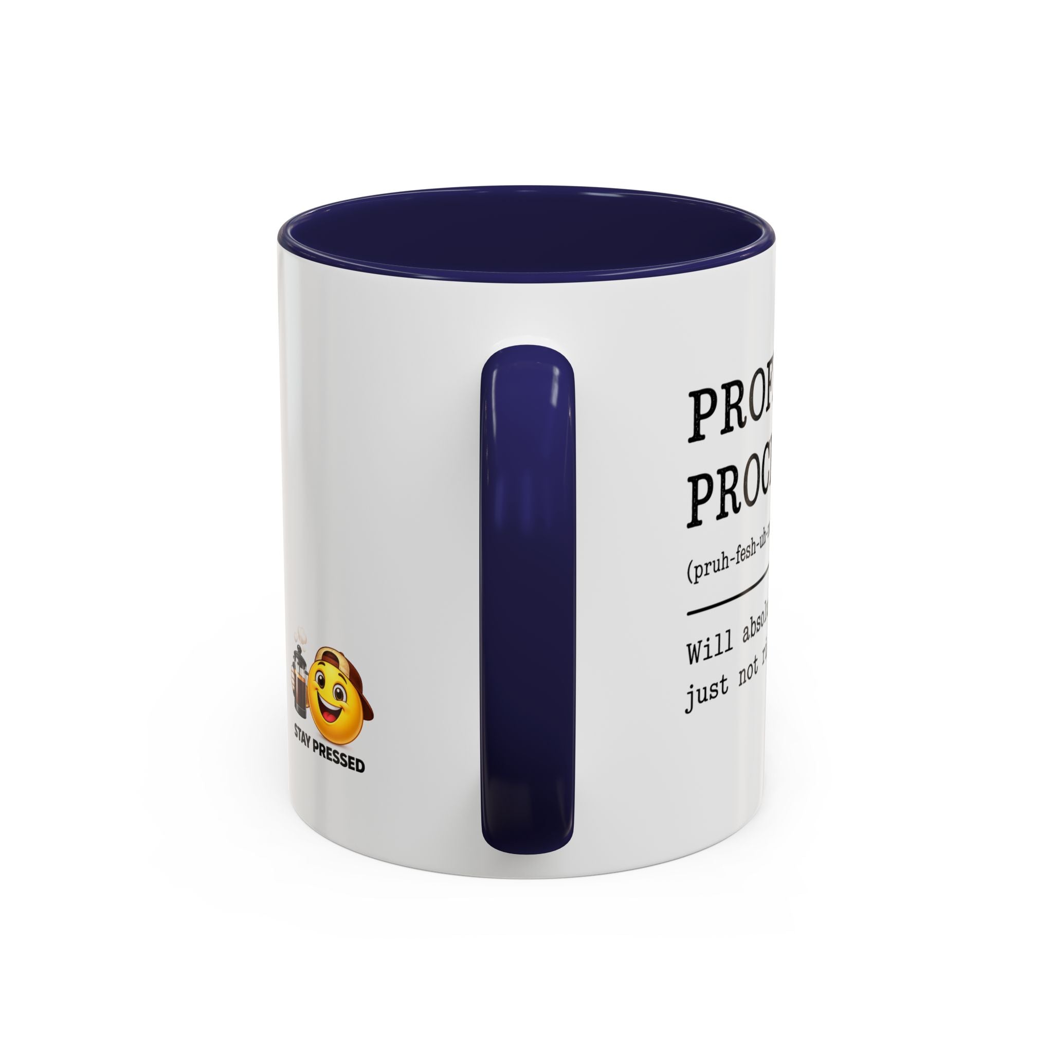 "Professional Procrastinator" Accent Coffee Mug — Funny Student Gift (11/15oz)