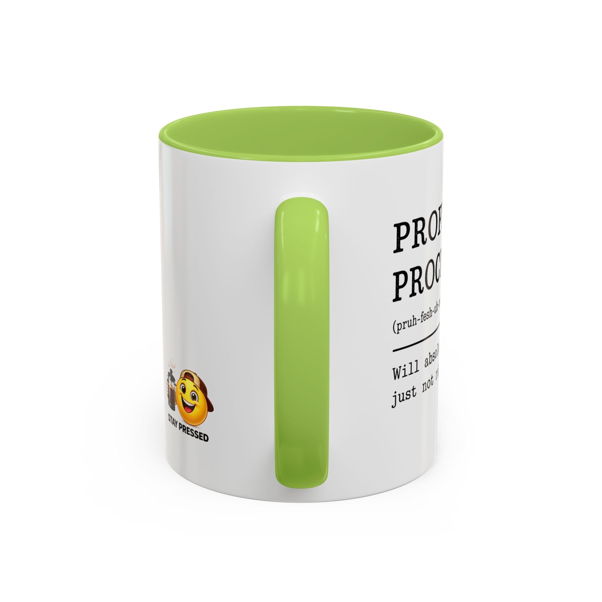 "Professional Procrastinator" Accent Coffee Mug — Funny Student Gift (11/15oz)