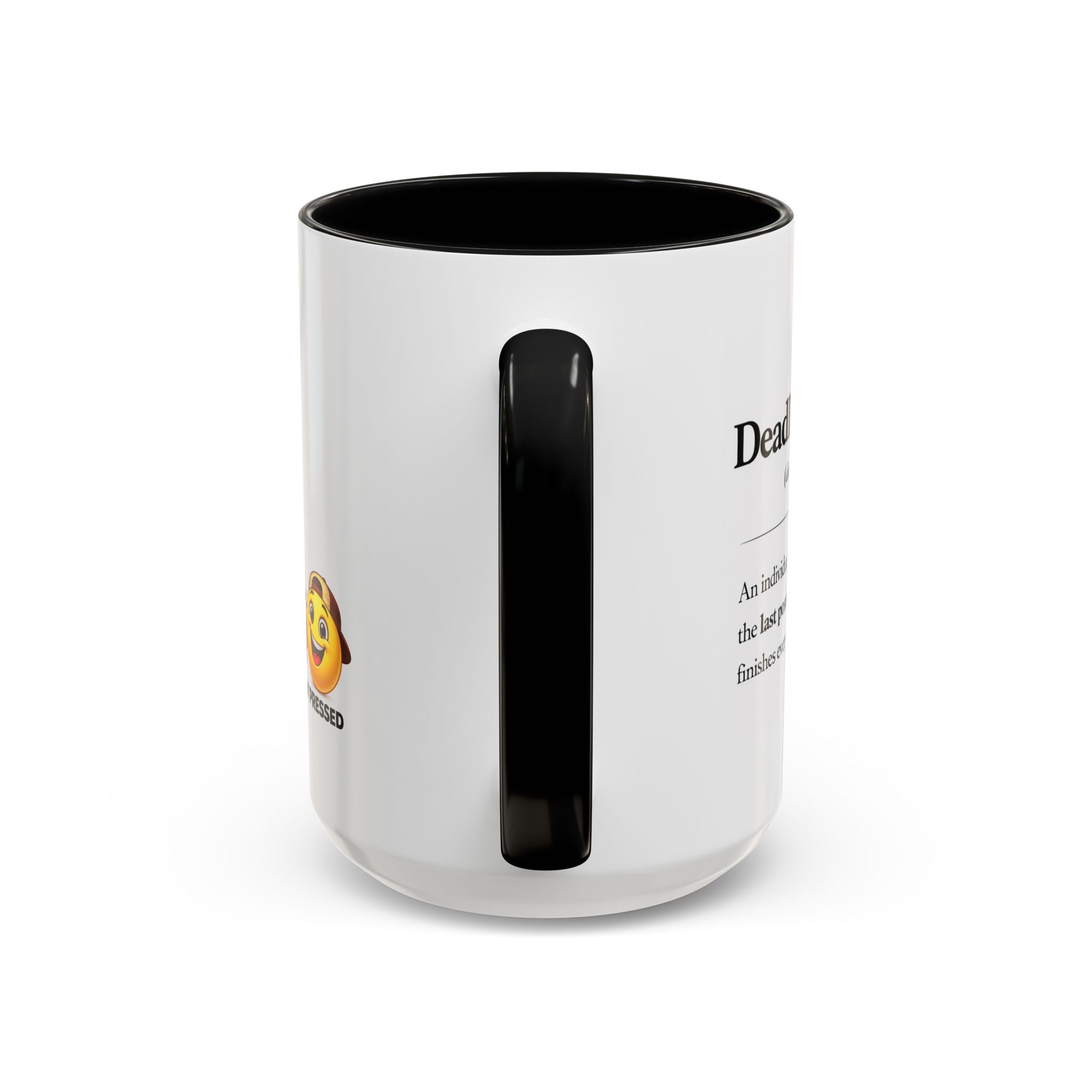 "The Deadline Sprinter" Coffee Mug — Funny Espresso Barista Accent Mug (11/15oz)