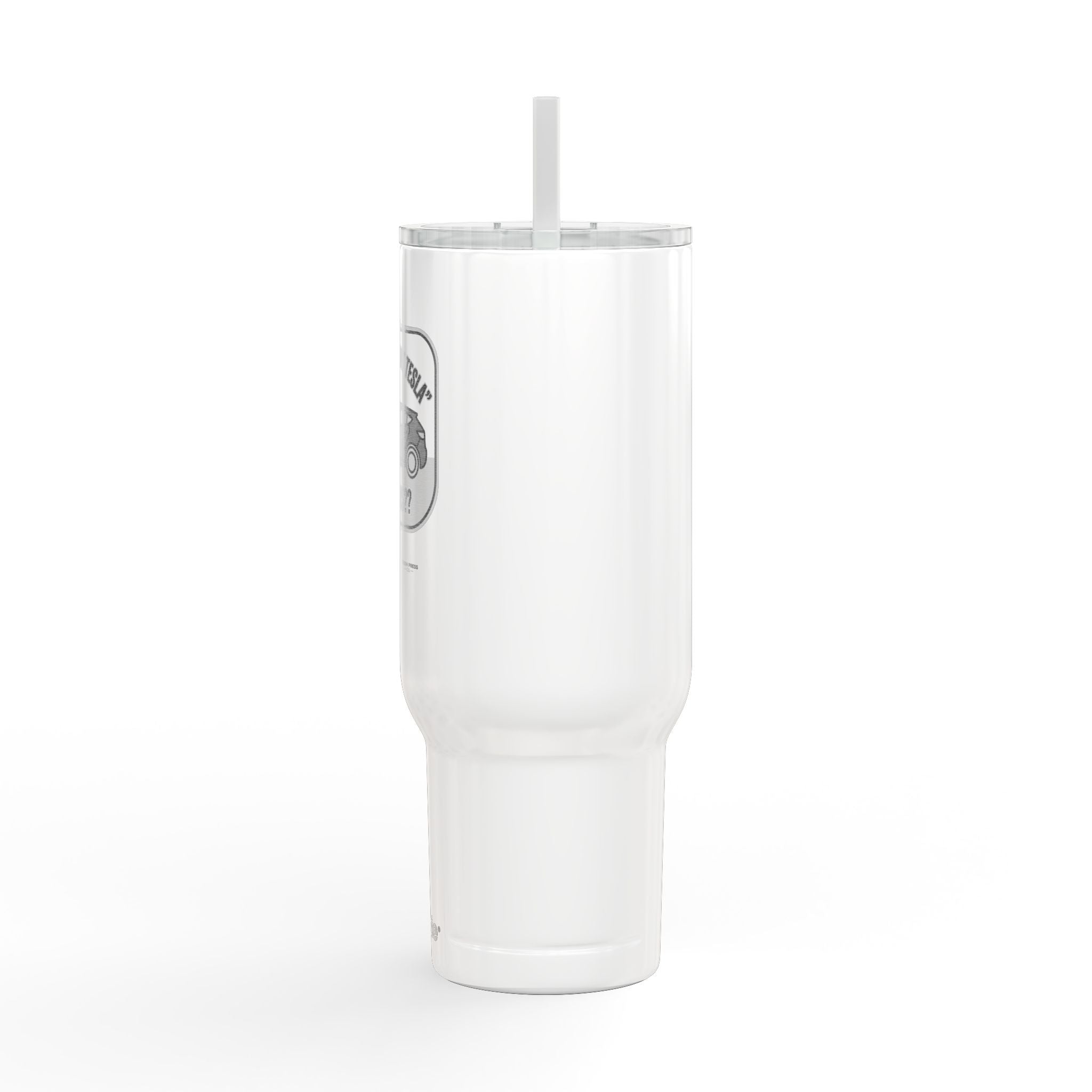 "I Got Out Of My Tesla For This?" 40oz Insulated Travel Tumbler – Engraved Car Lover Gift