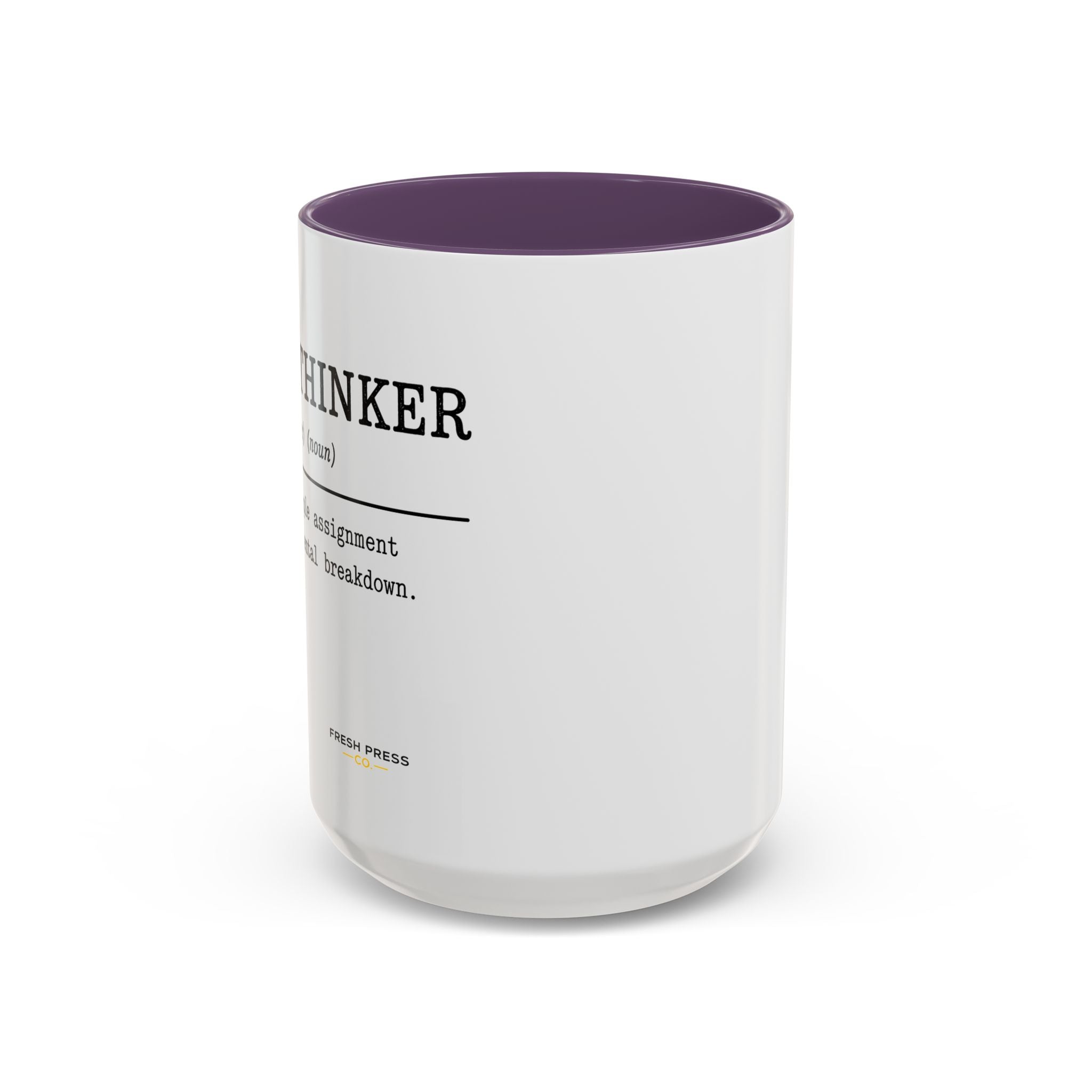 "Overthinker" Coffee Mug — Funny Accent Mug (11/15 oz)