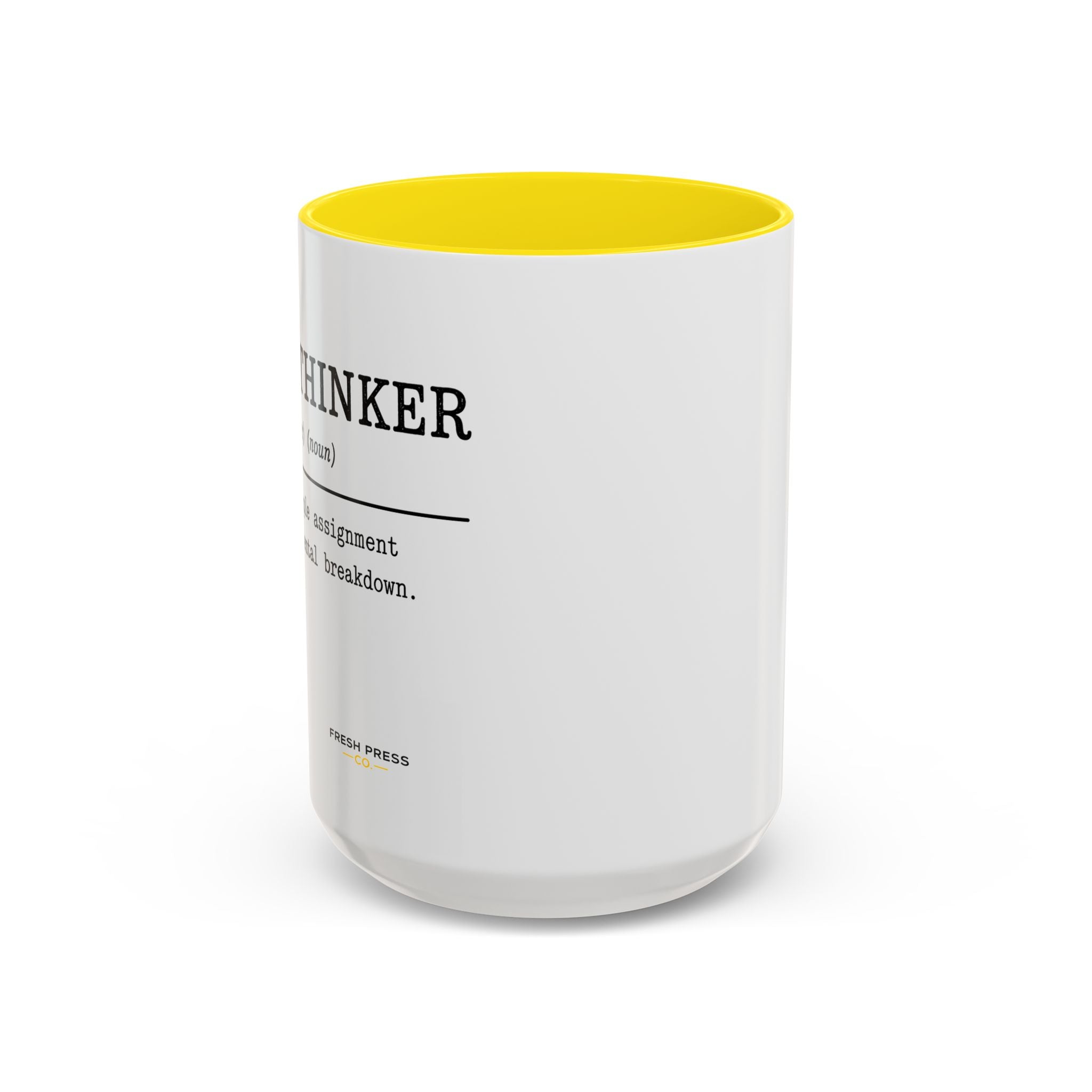 "Overthinker" Coffee Mug — Funny Accent Mug (11/15 oz)