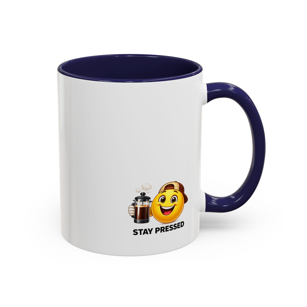 "I Reheat This Four Times A Day" Coffee Mug — Fun Espresso Emoji Accent Mug (11/15oz)
