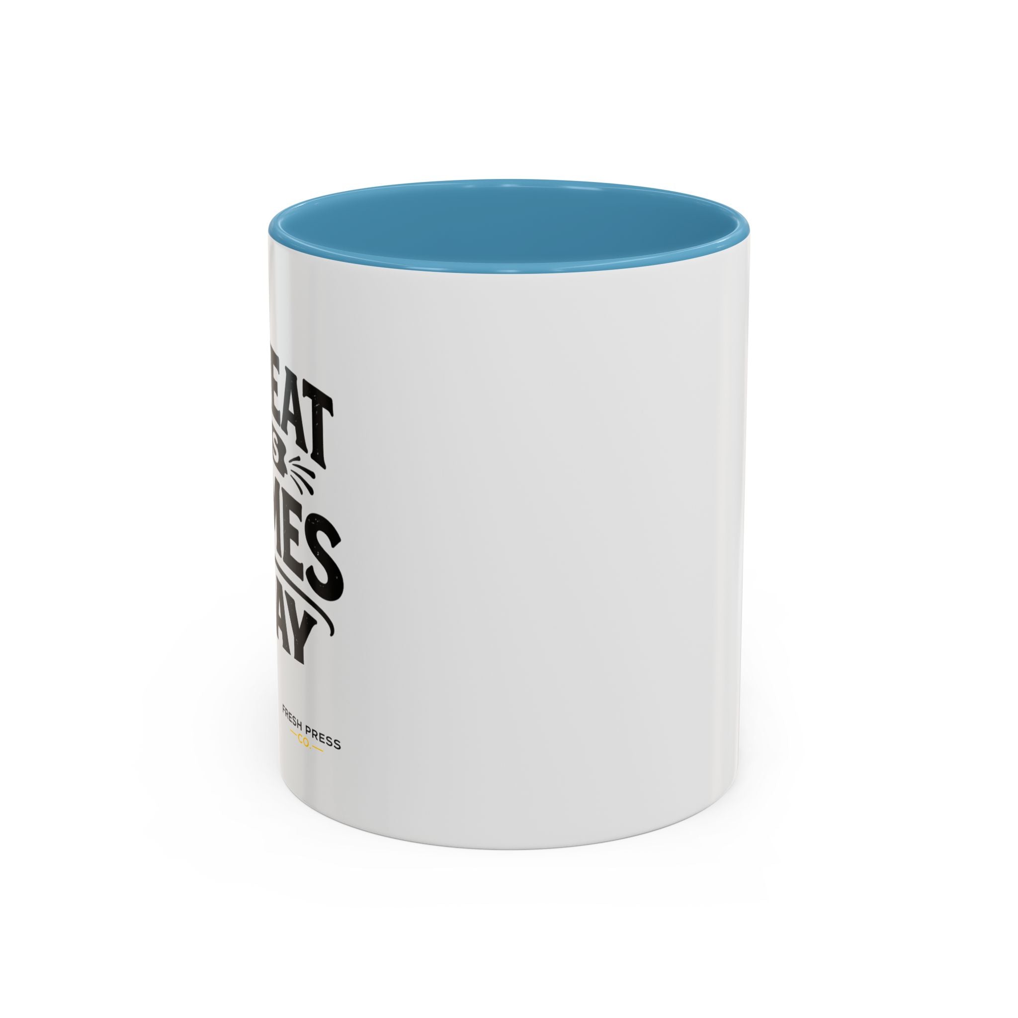 "I Reheat This Four Times A Day" Coffee Mug — Fun Espresso Emoji Accent Mug (11/15oz)