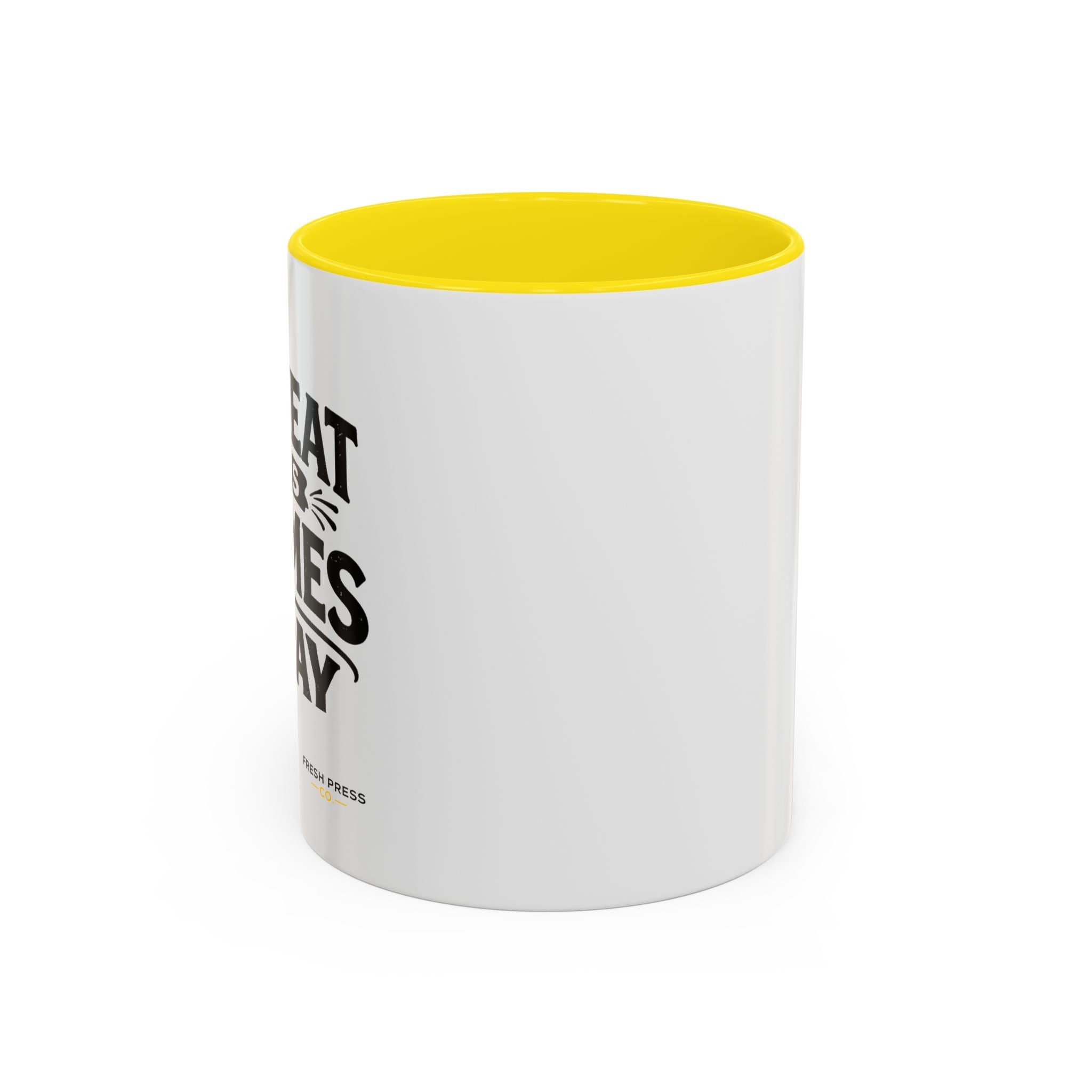 "I Reheat This Four Times A Day" Coffee Mug — Fun Espresso Emoji Accent Mug (11/15oz)