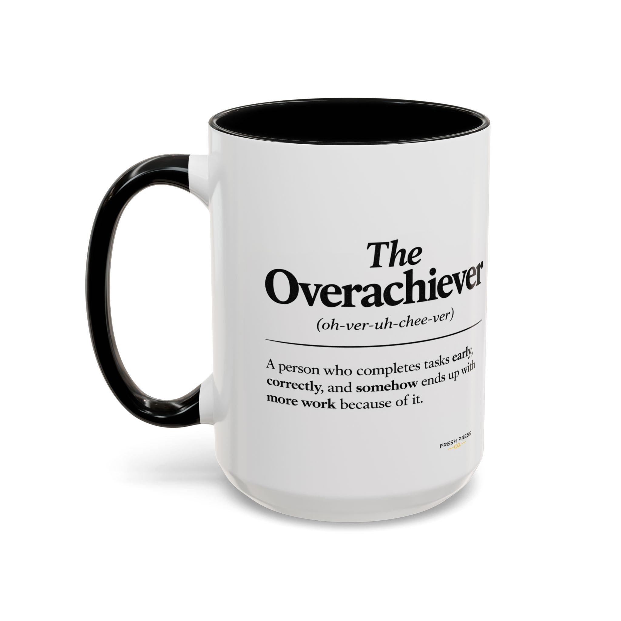 "The Overachiever" Coffee Mug - Barista Emoji Coffee Mug (11/15oz)