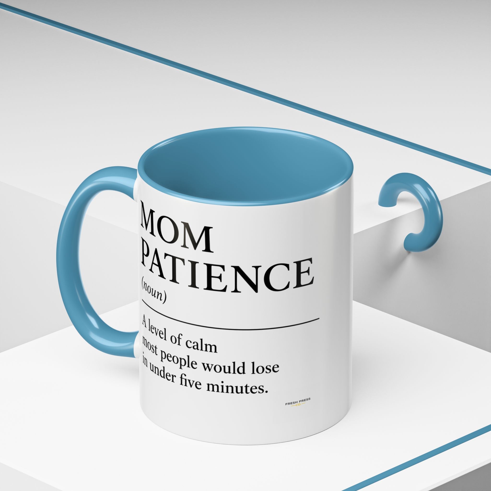 Stay Pressed Coffee Mug — Funny Espresso Emoji Accent Ceramic Mug (11/15oz)