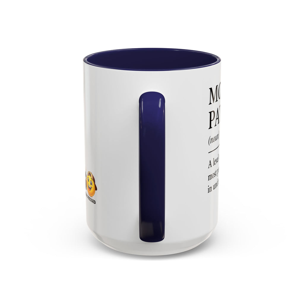 Stay Pressed Coffee Mug — Funny Espresso Emoji Accent Ceramic Mug (11/15oz)