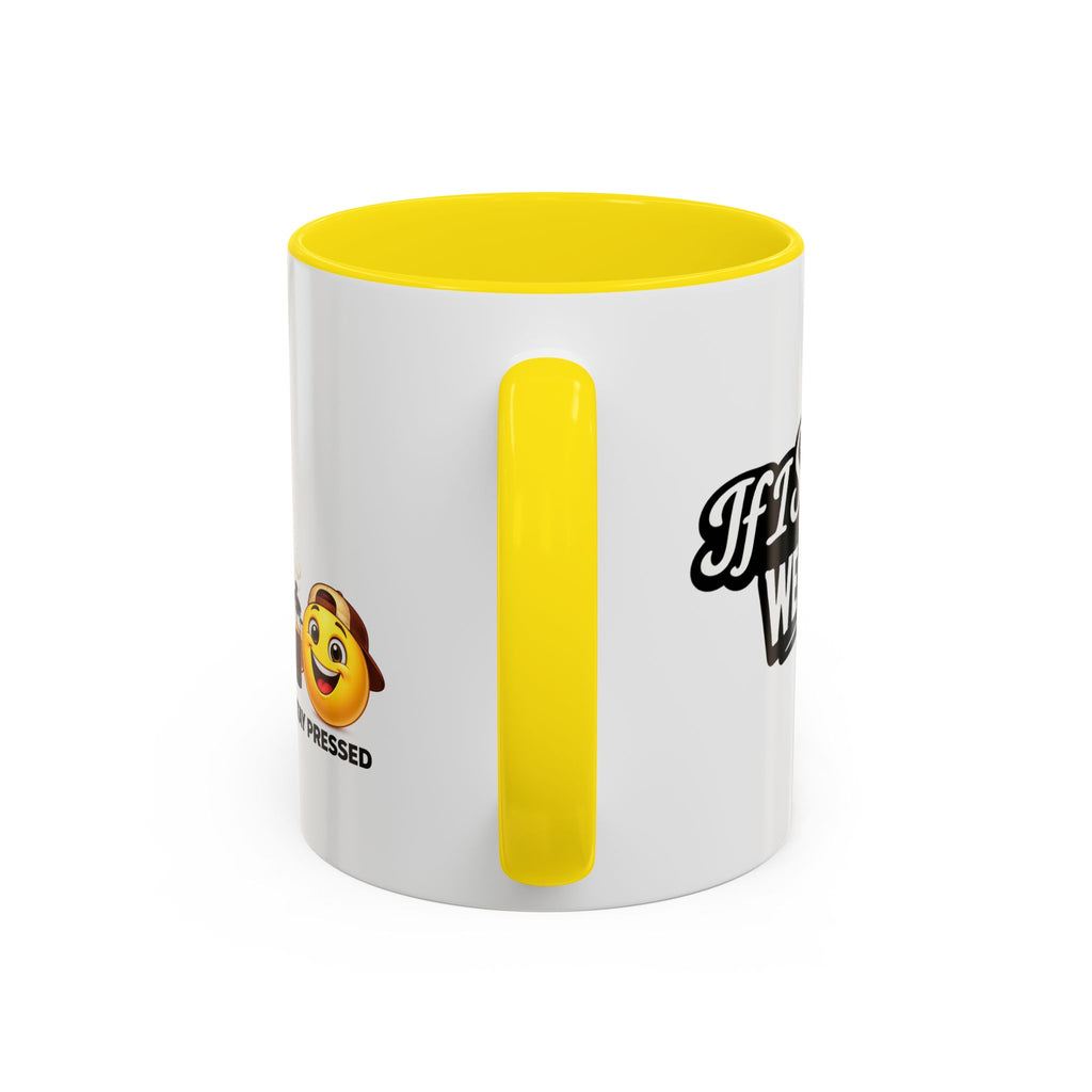 "If I Spill This We All Cry" Coffee Mug — Funny Espresso Emoji Accent Mug (11/15oz)