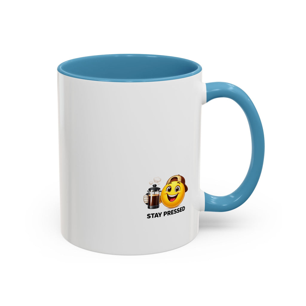 "I almost quit this job everyday" Espresso Mug — Funny Coffee Emoji Accent Mug (11/15 oz)