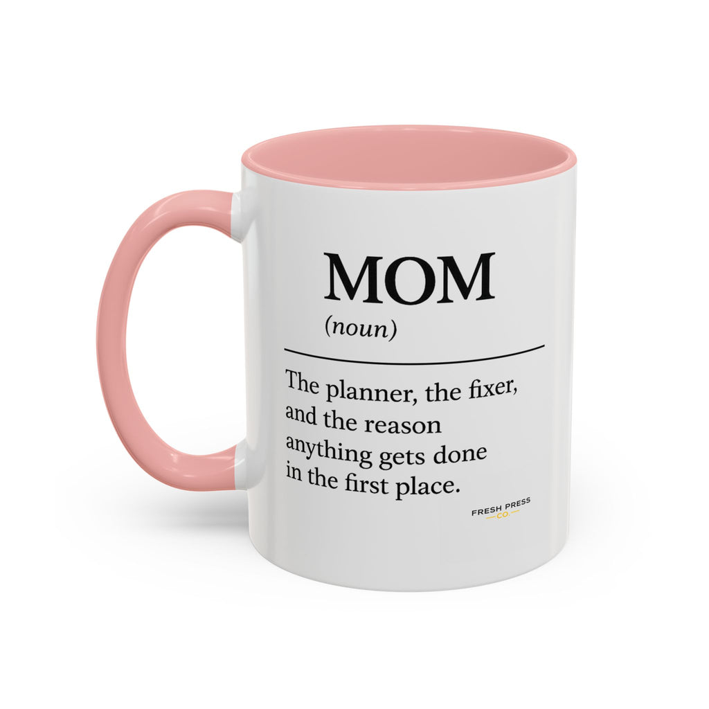 "Mom" Coffee Mug - Accent Mug (11/15oz)
