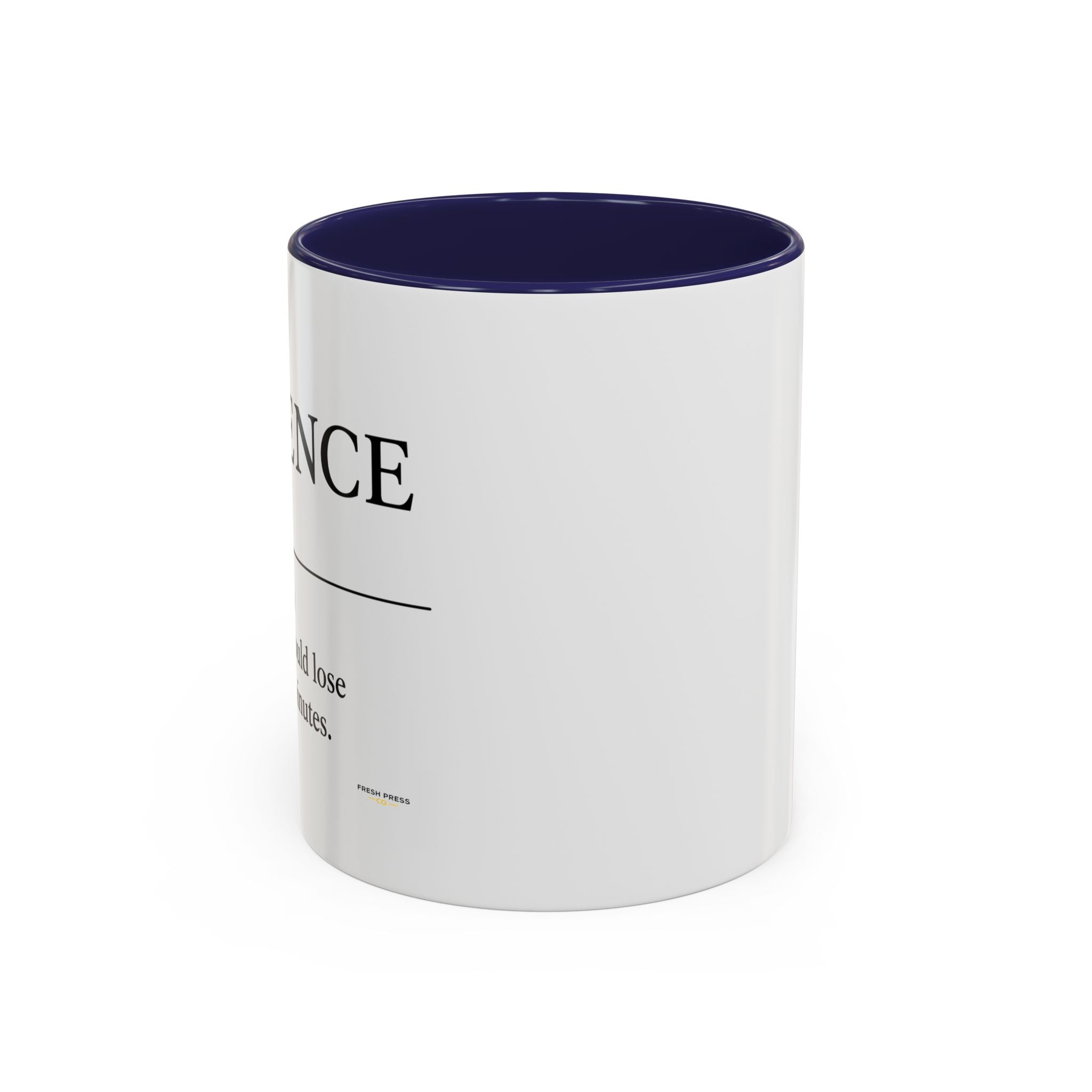 Stay Pressed Coffee Mug — Funny Espresso Emoji Accent Ceramic Mug (11/15oz)