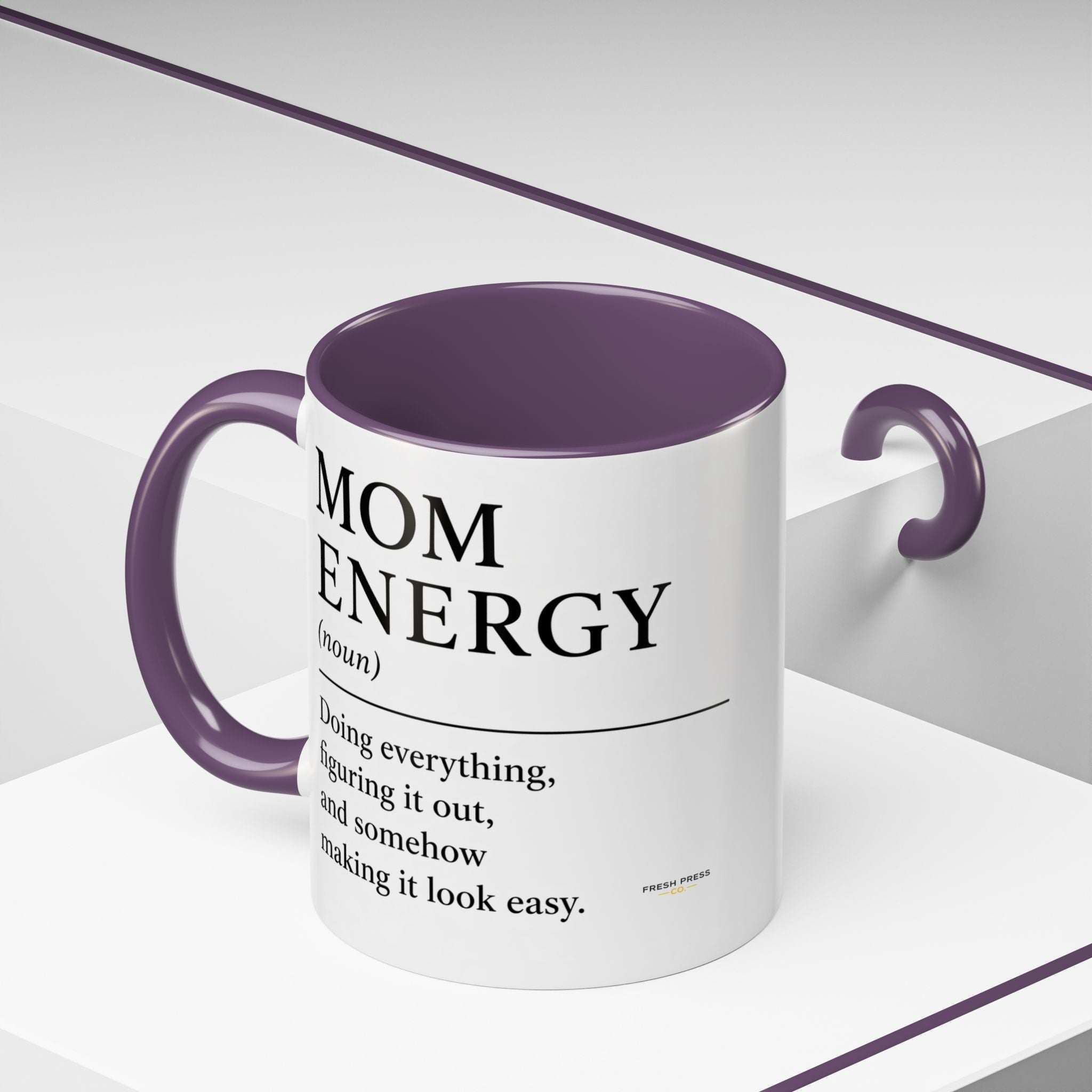 "Mom Energy" Coffee Mug —  Accent Mug (11/15oz)