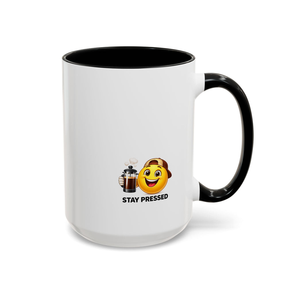 "If I Spill This We All Cry" Coffee Mug — Funny Espresso Emoji Accent Mug (11/15oz)