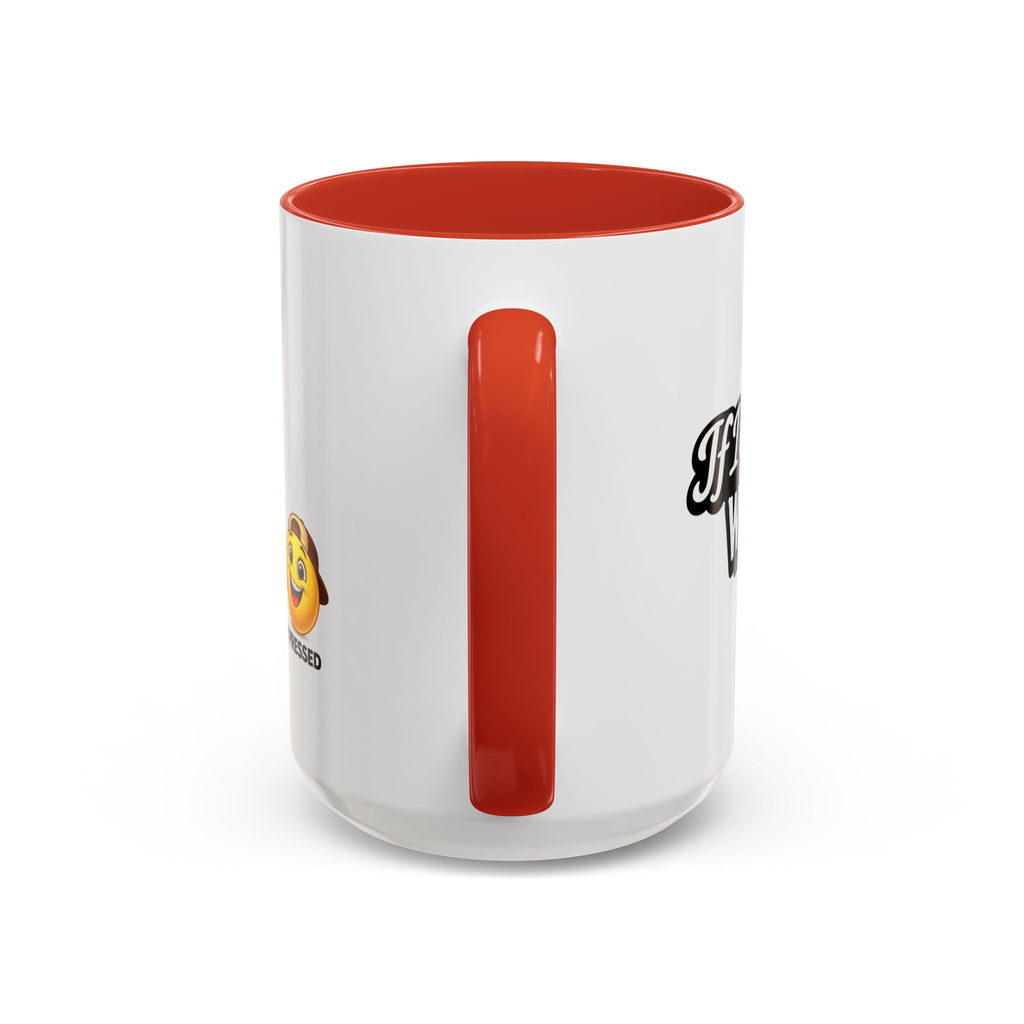 "If I Spill This We All Cry" Coffee Mug — Funny Espresso Emoji Accent Mug (11/15oz)