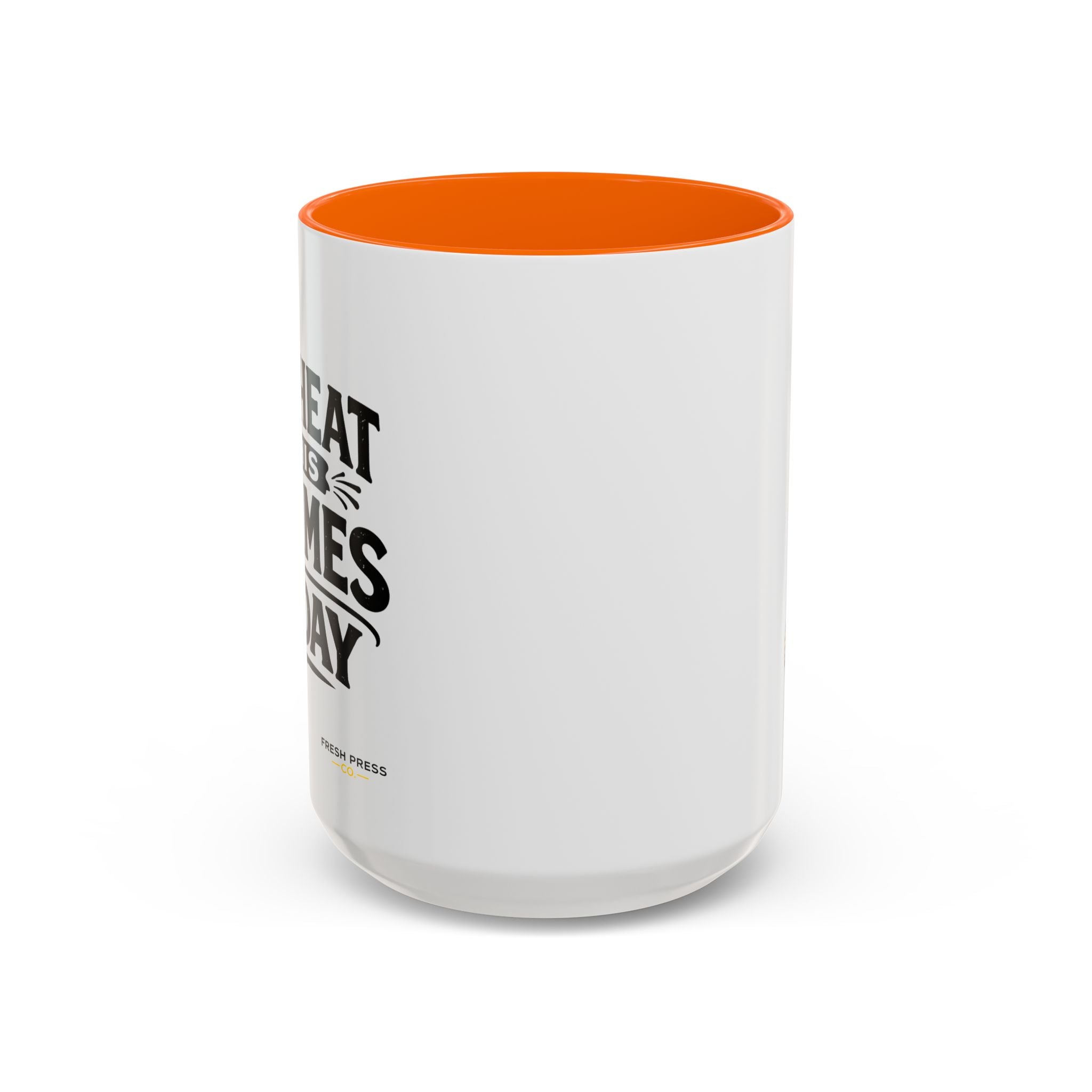 "I Reheat This Four Times A Day" Coffee Mug — Fun Espresso Emoji Accent Mug (11/15oz)