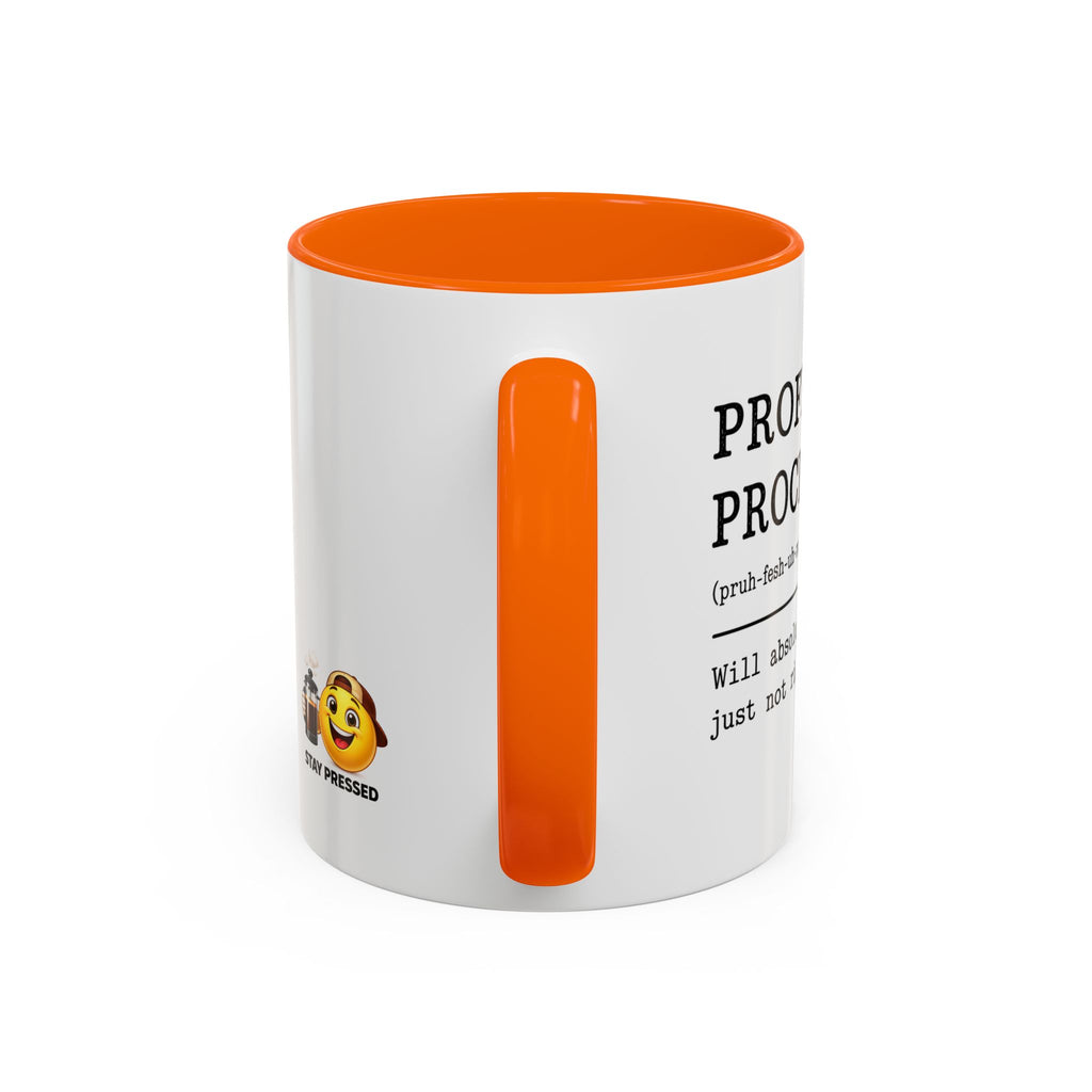 "Professional Procrastinator" Accent Coffee Mug — Funny Student Gift (11/15oz)