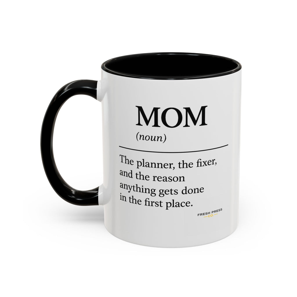 "Mom" Coffee Mug - Accent Mug (11/15oz)