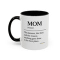 "Mom" Coffee Mug - Accent Mug (11/15oz)
