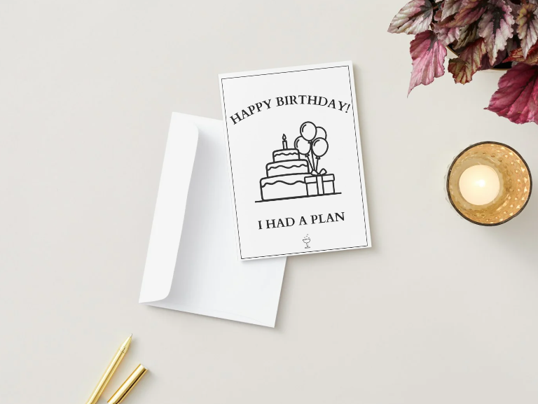 Funny Birthday Card (Digital Download) – This Is The Gift (Folded Card)