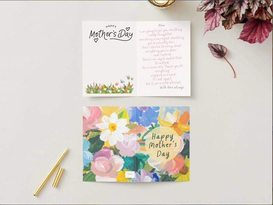 Funny Mother’s Day Card (Digital Download) – A Solid Attempt at a Gift (Folded Card)