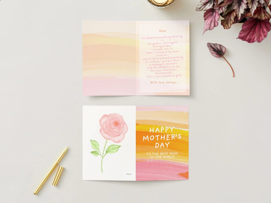 Funny Mother’s Day Card (Digital Download) – Emotionally Expensive Gift (Folded Card)