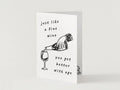 Funny Birthday Card (Digital Download) – My Presence Is the Gift (Folded Card)