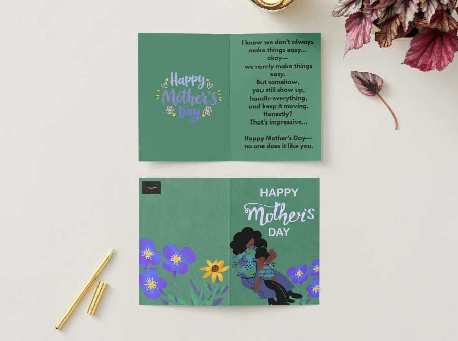 Funny Mother’s Day Card (Digital Download) – You Make It All Work (Folded Card)